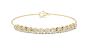 Diamond Cluster Charm Bracelet — 1.43ct