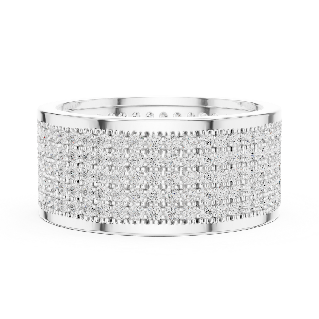 Grid Pavé Mens Ring — 1.84ct