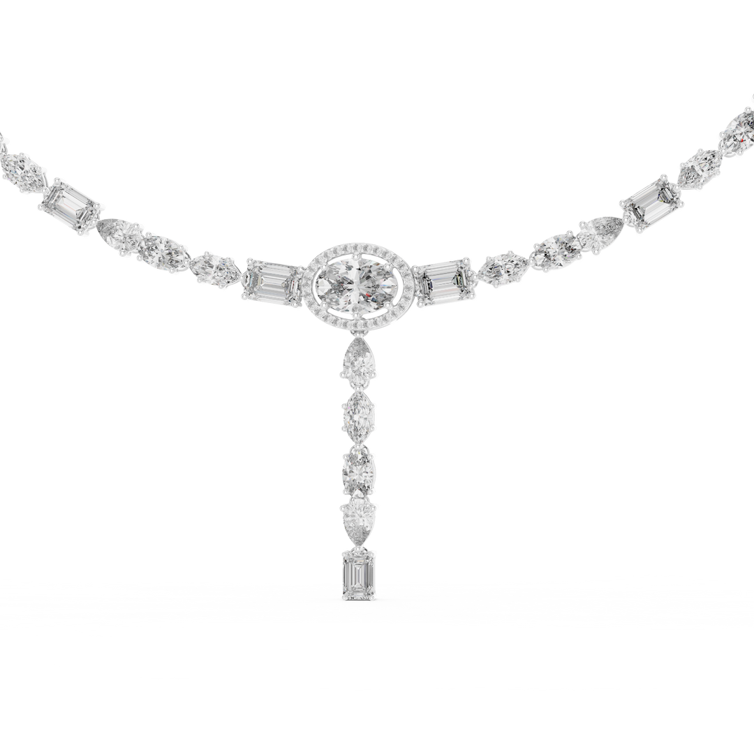 Cascading Multi-Cut Drop Necklace — 14.27ct