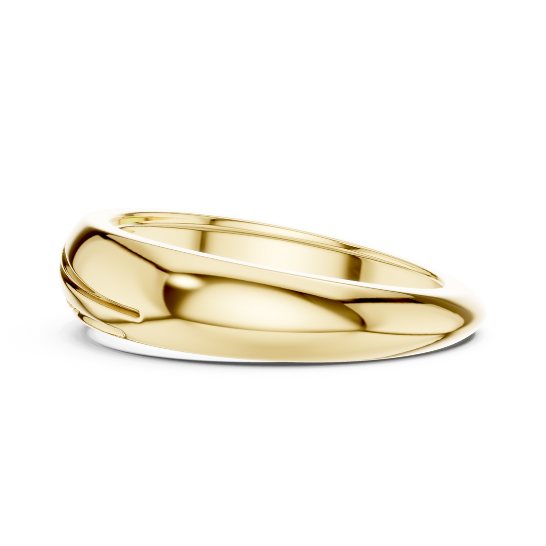 Wave Band Mens Ring — 0.14ct