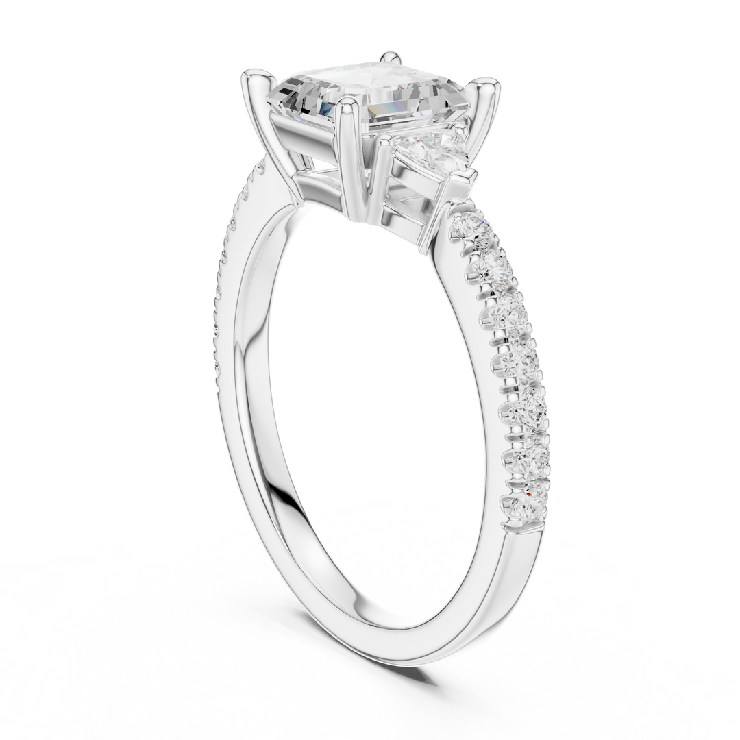 Lumière Asscher Cut Diamond Ring
