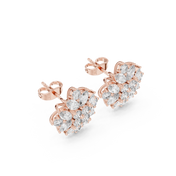 Solene Diamond Halo Stud Earrings