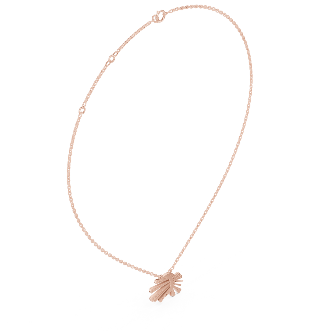 Starburst Sunray Pendant Necklace — 0.30ct