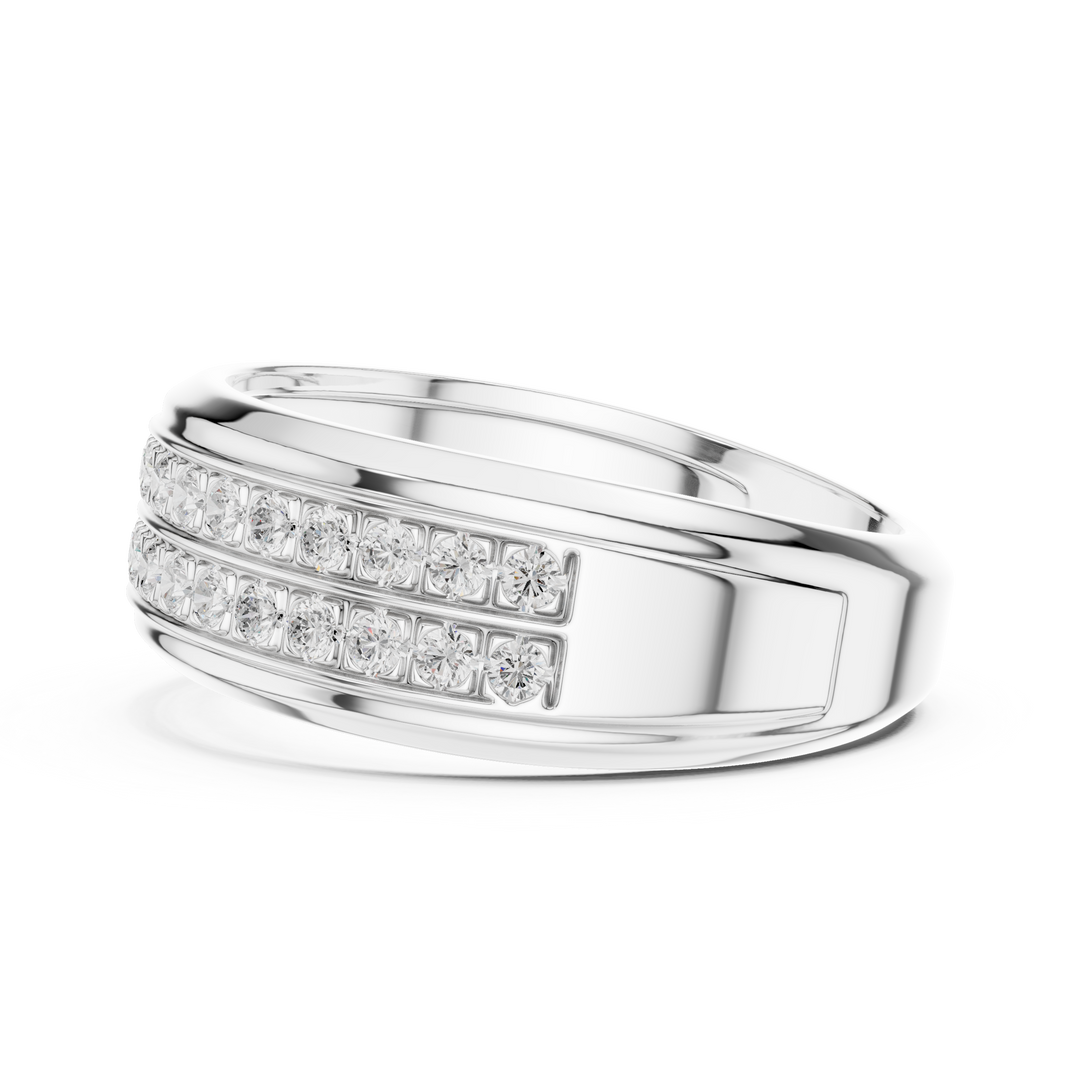 Dual Eternity Mens Ring — 0.57ct
