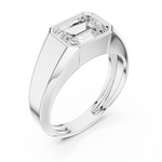 Load image into Gallery viewer, Emerald Signet Mens Ring — 1.80ct
