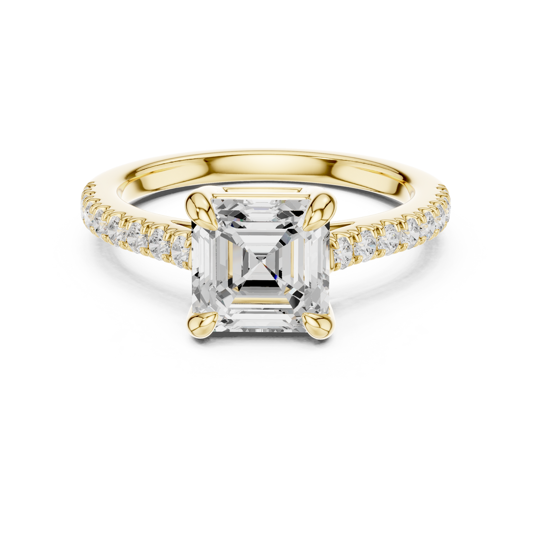 Deco 2.00ct Asscher Cut Diamond Ring