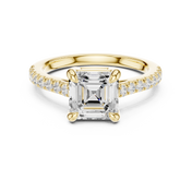 Deco 2.00ct Asscher Cut Diamond Ring