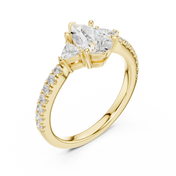 Dewdrop Pear Cut Diamond Ring