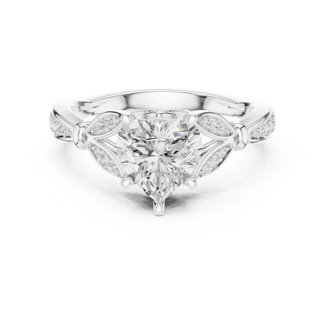 Coeur 1.42ct Heart Cut Diamond Ring