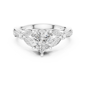 Coeur 1.42ct Heart Cut Diamond Ring