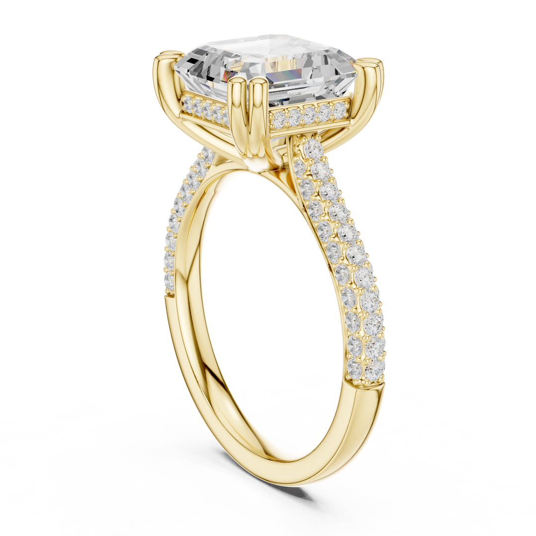 Monolith 3.83ct Emerald Cut Diamond Ring