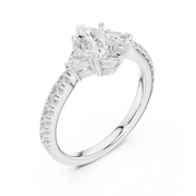 Dewdrop Pear Cut Diamond Ring