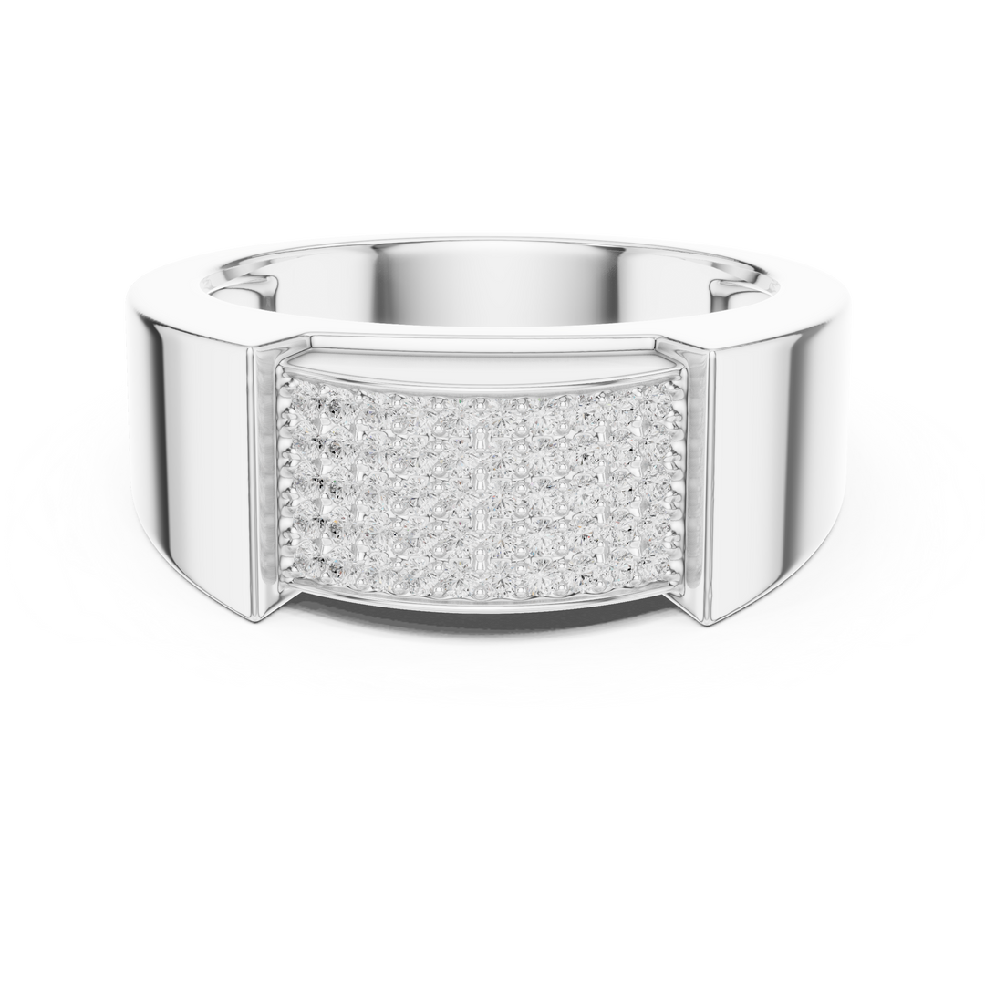 Micro-Set Flat Top Mens Ring — 0.25ct