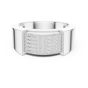 Micro-Set Flat Top Mens Ring — 0.25ct