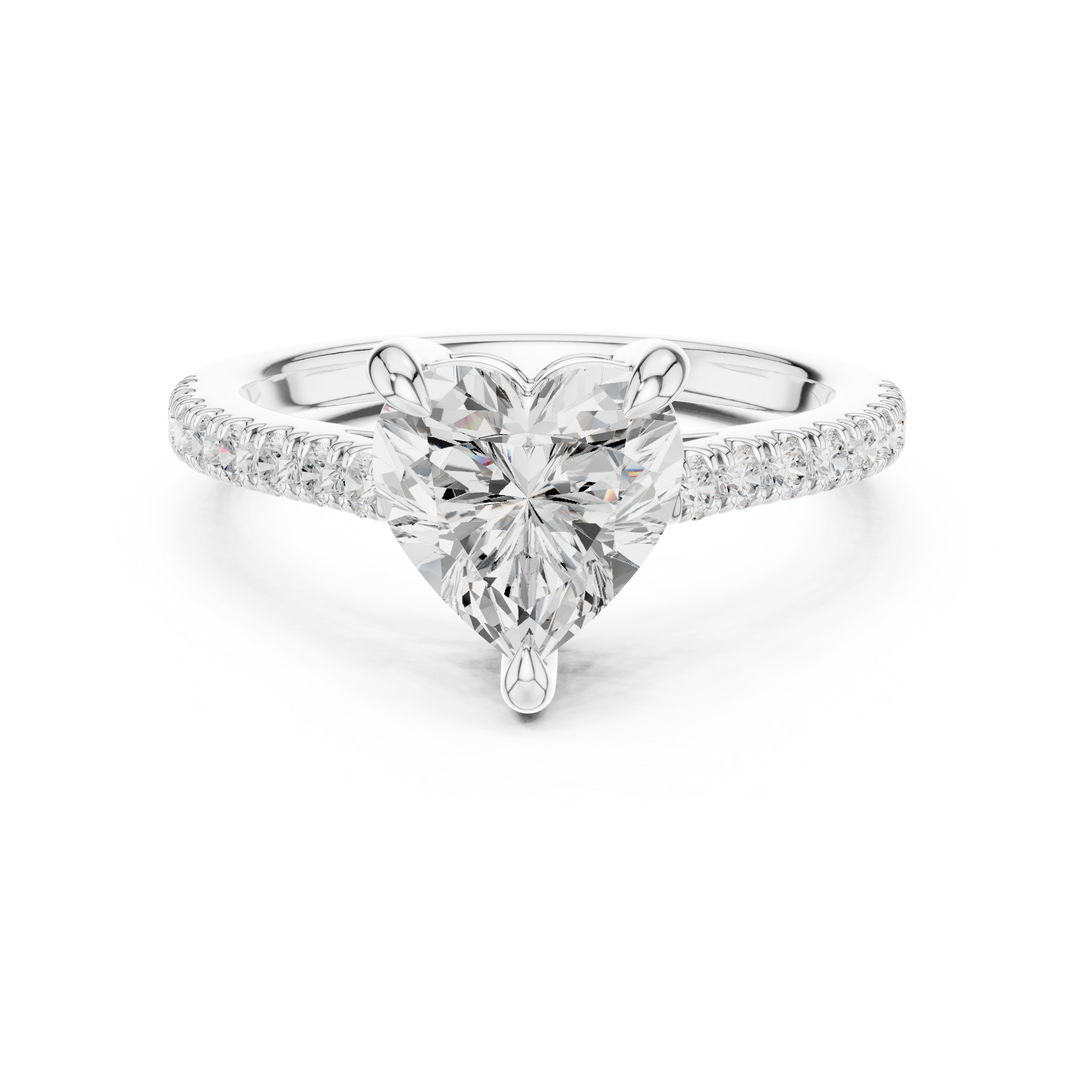 Juliet 2.00ct Heart Cut Diamond Engagement Ring
