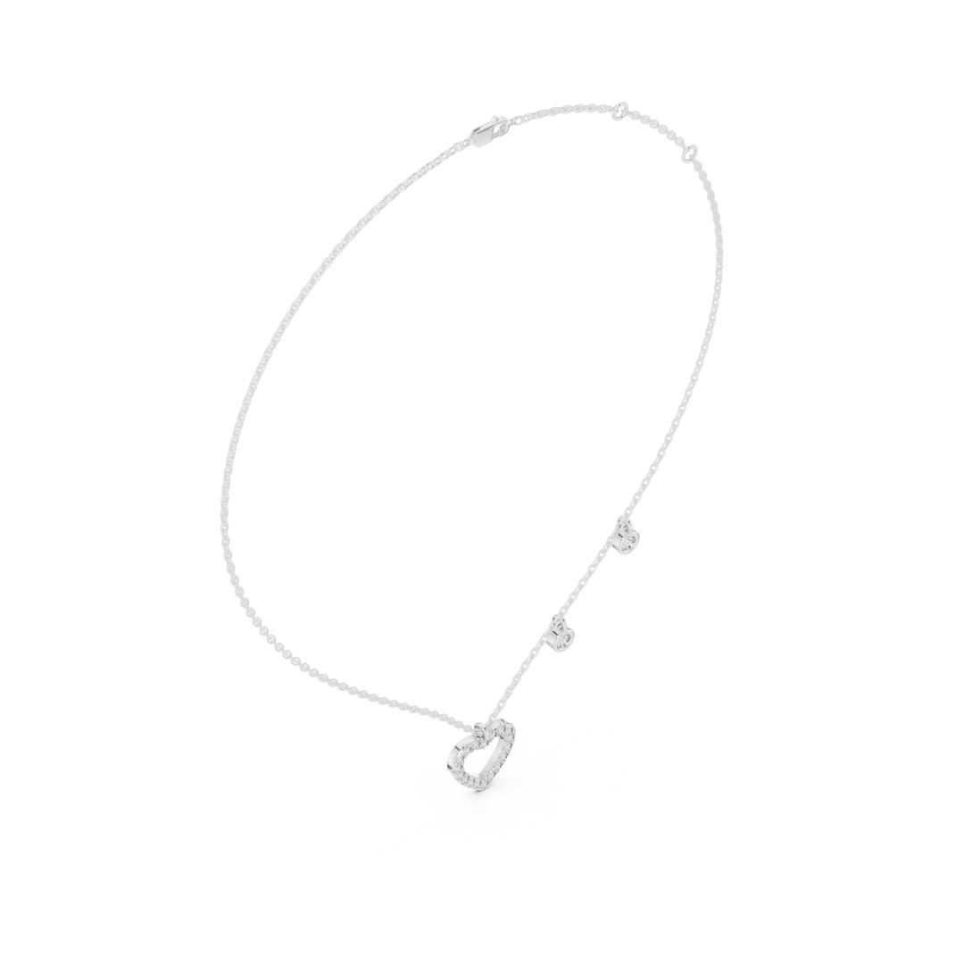 Double Heart Necklace — 0.48ct