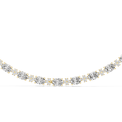 Oval Pavé Graduated Necklace — 1.28ct
