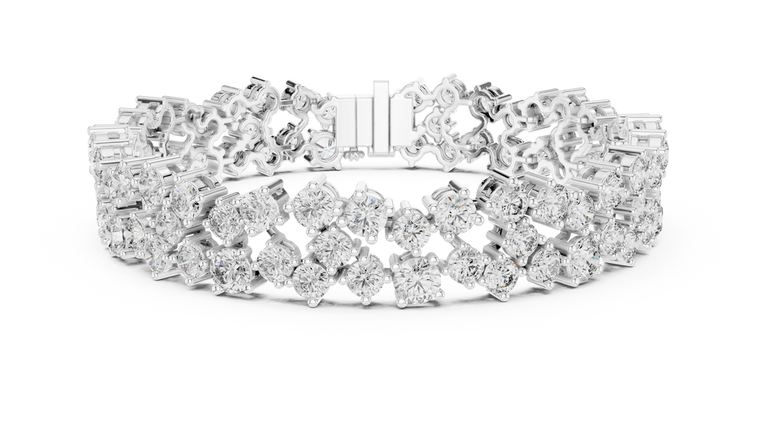 Three-Row Graduated Bracelet — 14.45ct