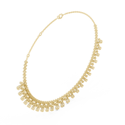 Grand Pear Fringe Necklace — 13.54ct