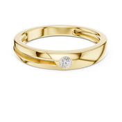 Flush Solitaire Mens Ring — 0.07ct