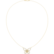 Diamond Butterfly Pendant Necklace — 0.73ct