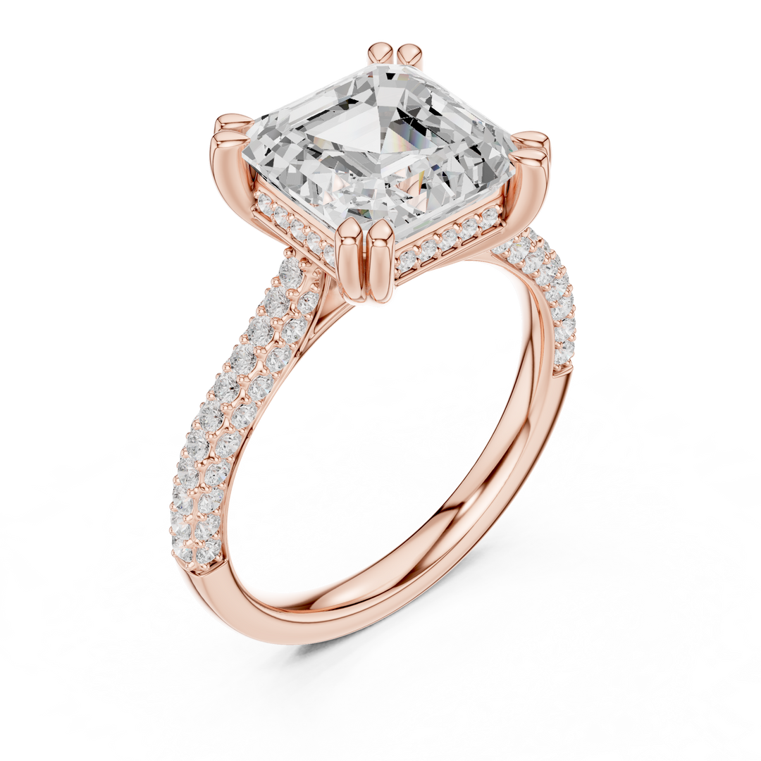 Monolith 3.83ct Emerald Cut Diamond Ring