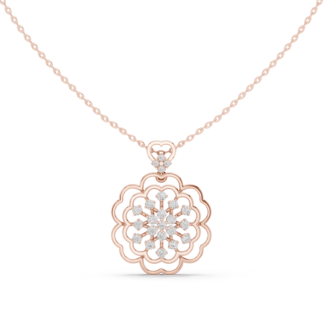 Floral Mandala Pendant — 0.71ct