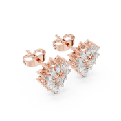 Helia Diamond Halo Stud Earrings
