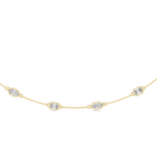 Emerald Marquise Station Necklace — 2.80ct