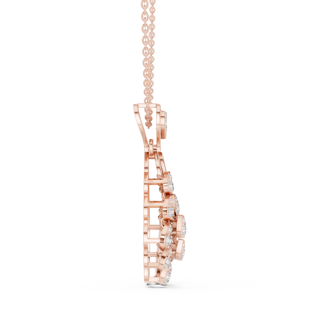 Triple Wire Teardrop Pendant — 0.69ct