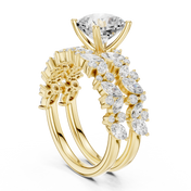 Baroque 1.73ct Cushion Cut Diamond Ring