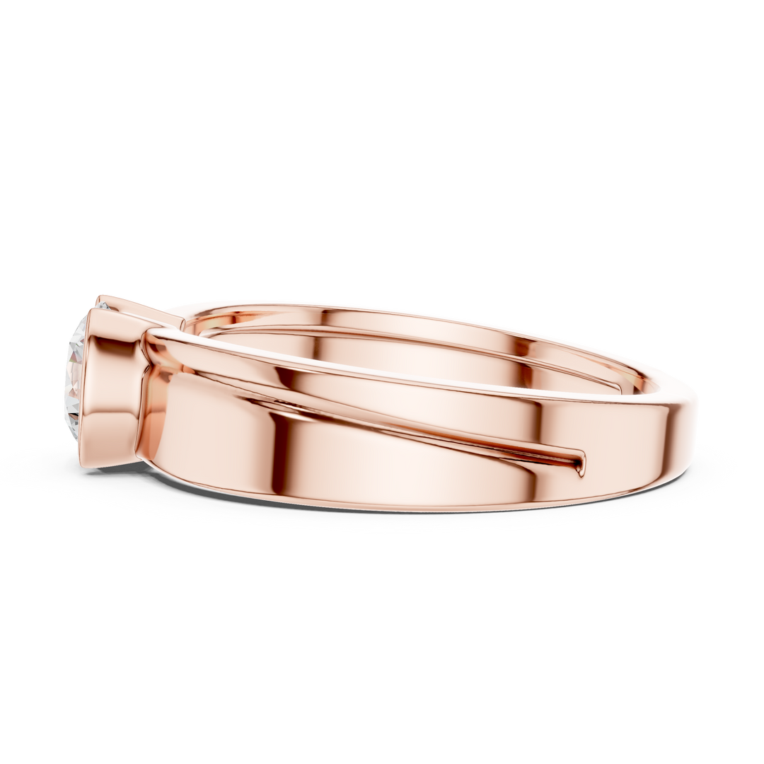 Tapered Channel Mens Ring — 0.50ct