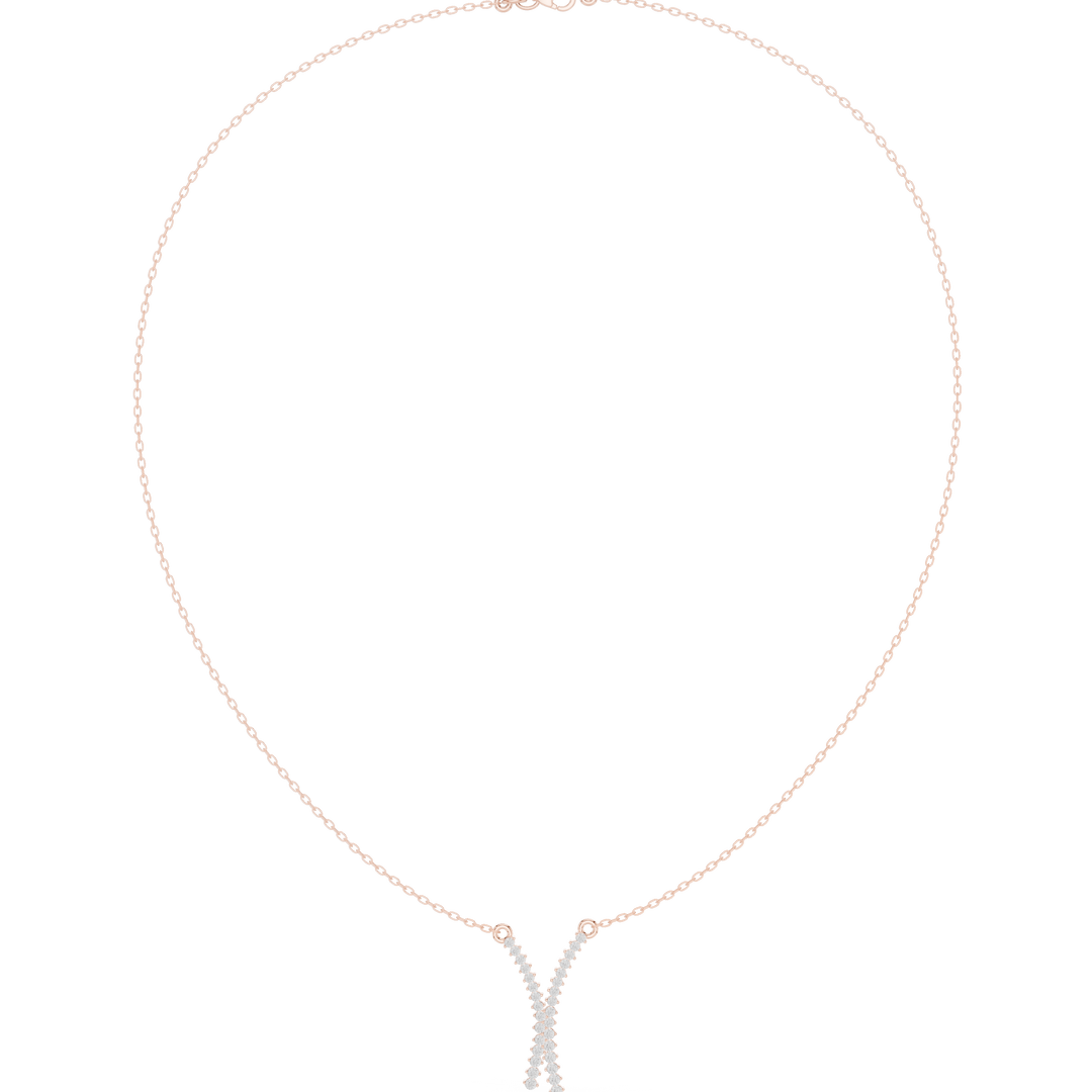 Forked Branch Pendant Necklace — 0.37ct