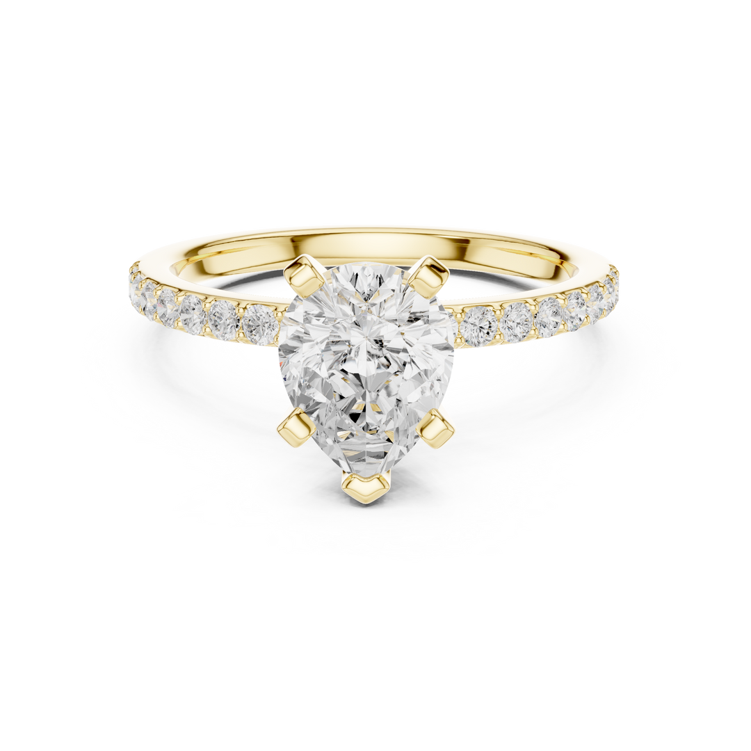 Teardrop 2.00ct Pear Shape Diamond Ring