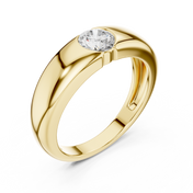 Smooth Dome Mens Ring — 0.01ct