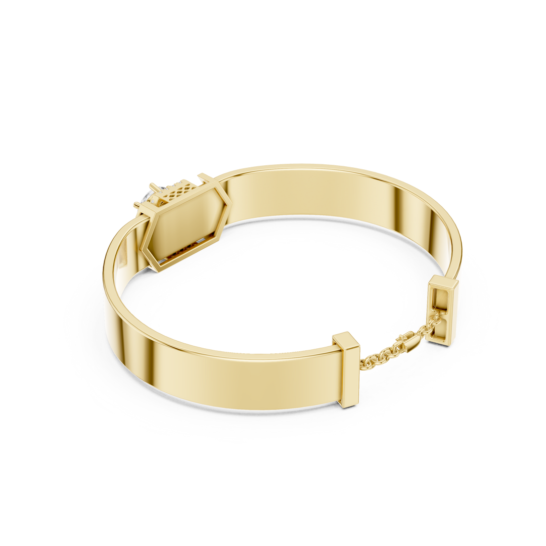 Hexagonal Halo Men's Bracelet — 1.74ct