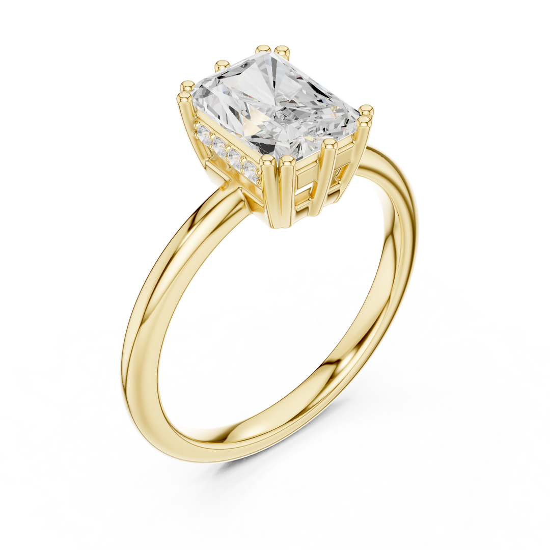 Prisme Radiant Cut Diamond Accent Ring