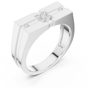 Geometric Cluster Mens Ring — 0.22ct