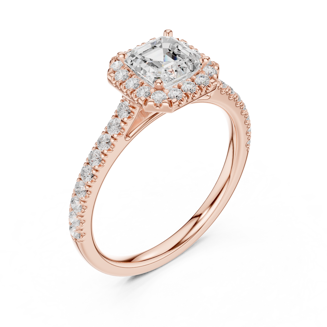 Mireille 0.86ct Emerald Cut Diamond Ring