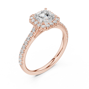 Mireille 0.86ct Emerald Cut Diamond Ring