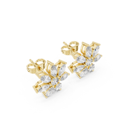 Vesper Diamond Halo Stud Earrings
