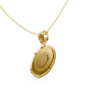 Full Diamond Disc Pendant — 1.42ct