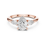Load image into Gallery viewer, Cascade Pear Three-Stone Diamond Ring

