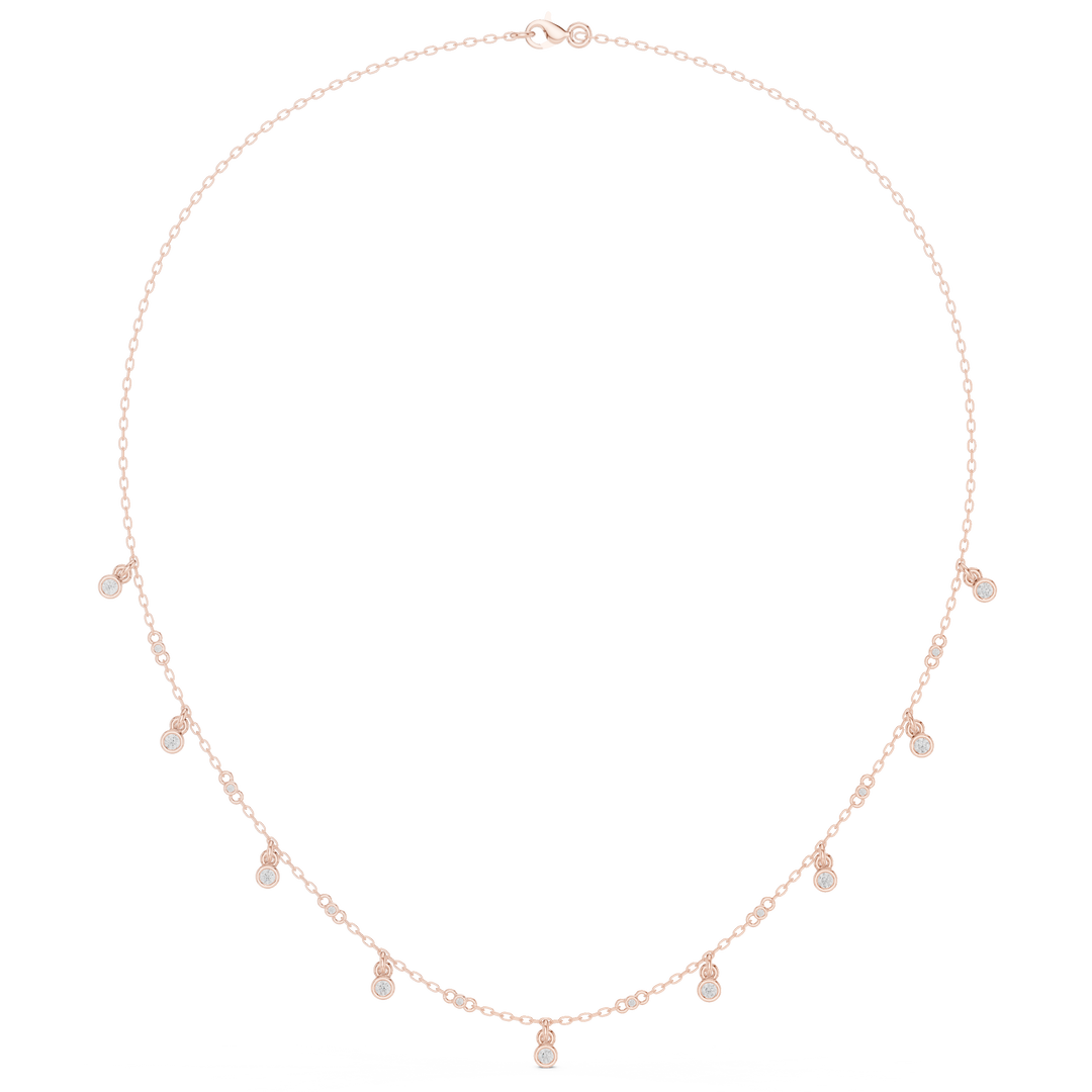 Diamond Station Necklace — 0.36ct