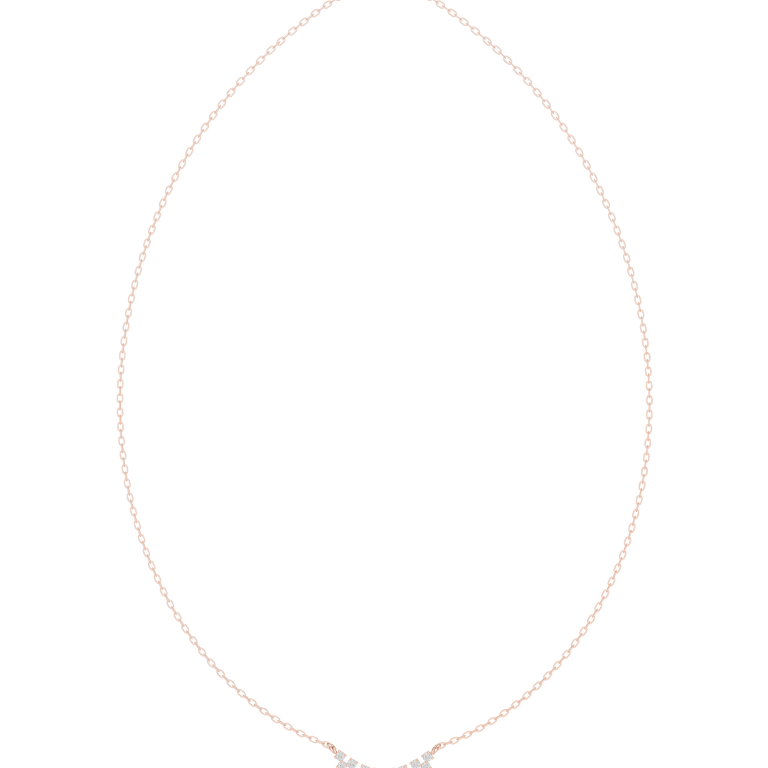 Diamond Crescent Pendant Necklace — 0.23ct
