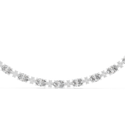 Oval Pavé Graduated Necklace — 1.28ct