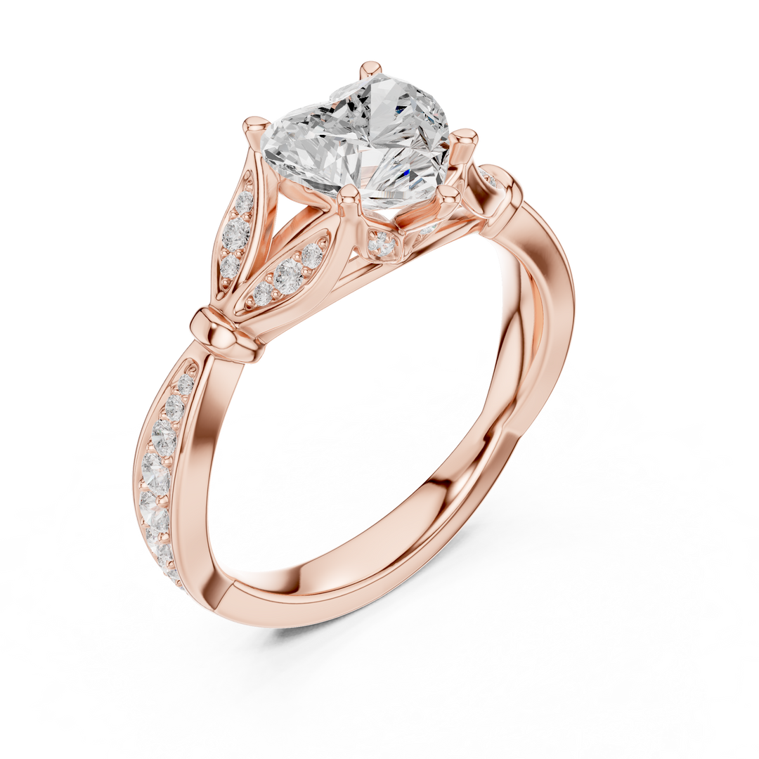 Coeur 1.42ct Heart Cut Diamond Ring