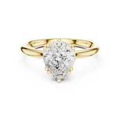 Petal Pear Shape Diamond Accent Ring