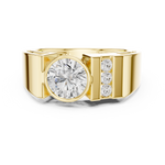 Load image into Gallery viewer, Channel Shoulder Mens Ring — 1.21ct
