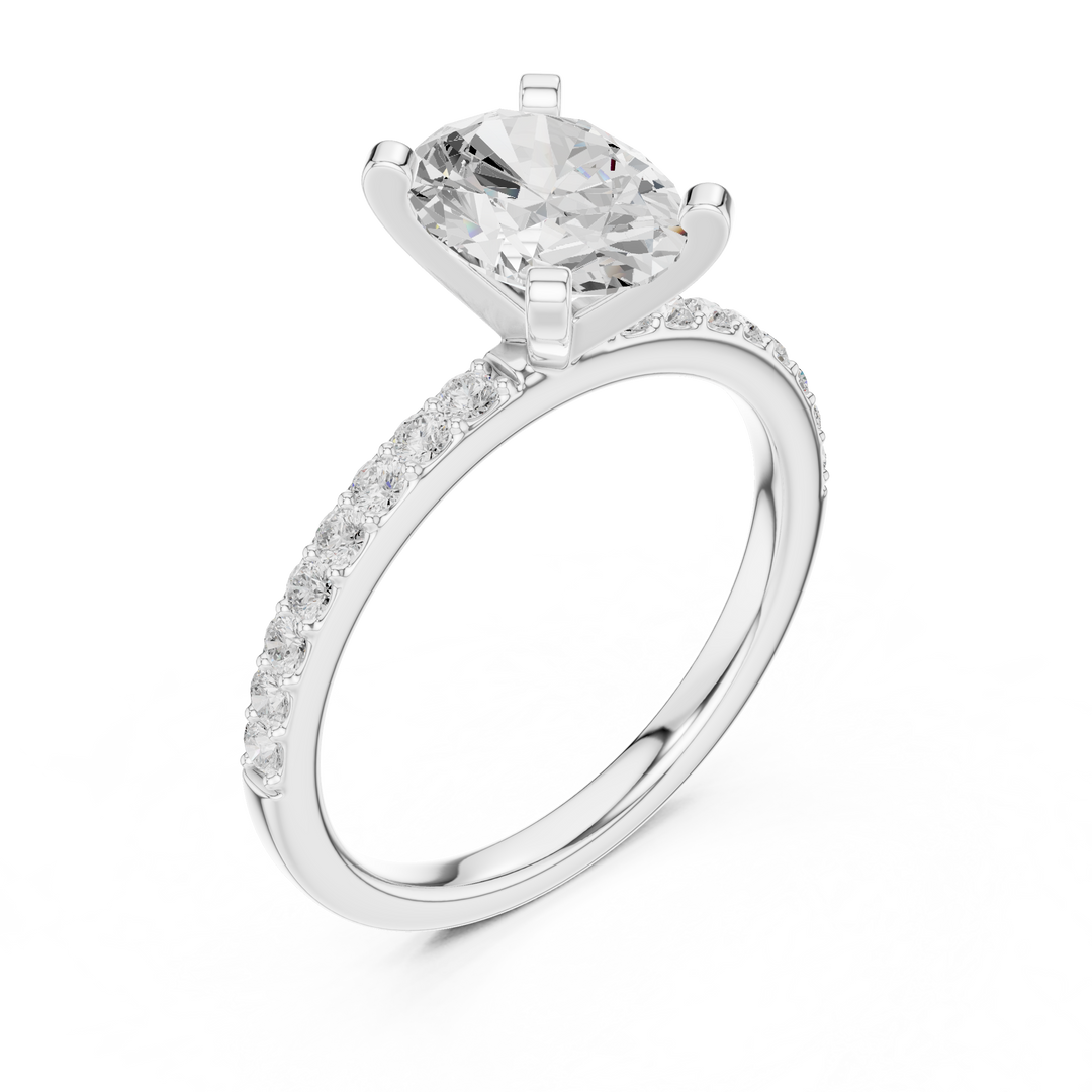 Silhouette 2.00ct Oval Diamond Ring